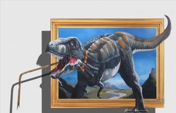 狩猟恐竜 3D Oil Paintings